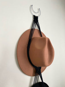 Hat Holder, hat rack, macrame hat holder, boho decor, hat storage, home decor.